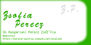 zsofia perecz business card